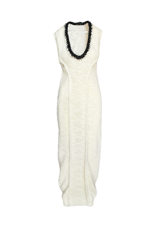 Leather Crochet Cocoon Dress — Aisling Camps